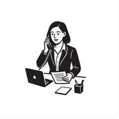 young business woman with folder