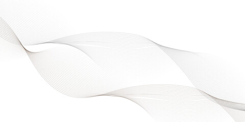 Abstract wave element for design. Digital frequency track equalizer. Stylized line art background. Vector illustration. Wave with lines created using blend tool. Curved wavy line, smooth stripe.