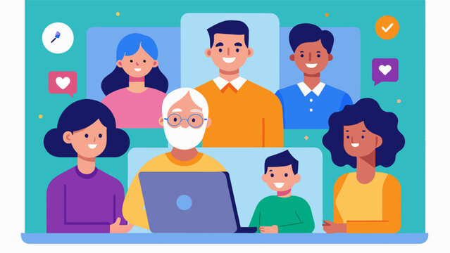 Creating New Memories While virtual gatherings may not be the same as inperson gatherings they still provide an opportunity for family members to create new memories and bond with. Vector illustration