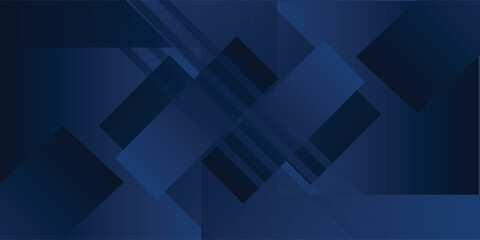 Obraz premium Dark blue abstract background vector design. Navy blue geometric background. Blue 3D geometric background. Modern background.