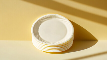 Stack of White Plates