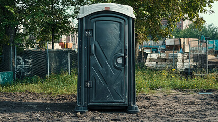 Portable Toilet on Construction Site