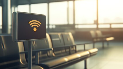 Airport Wi-Fi Sign in Waiting Area