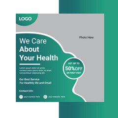 medical and health care social media post design