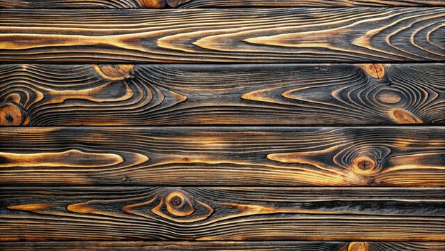 Dark Burned Wood Texture Rustic Background of Charred Wooden Planks for Design