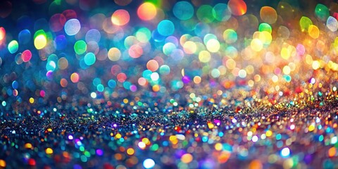 Fototapeta premium Vibrant Sparkle A Kaleidoscope of Colorful Lights and Glittering Bokeh