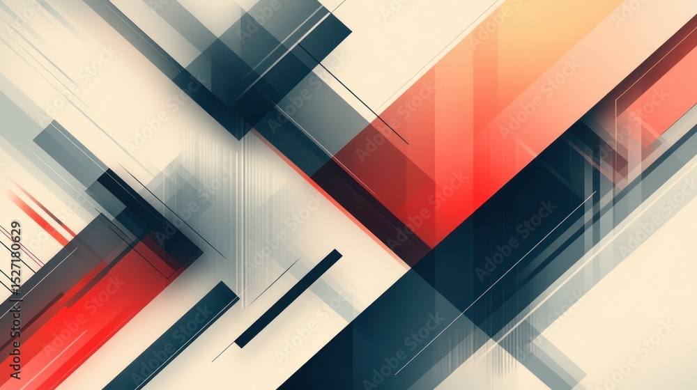 Poster abstract geometric shapes. dynamic overlapping forms. possible use modern design background