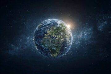 Obraz premium Stunning Earth From Space Night Lights Planet Globe Sustainability