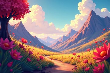 Bold colors, subtle animation, parallax depth, mobile, color