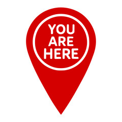 You are here pointer icon showing location and navigation marker.