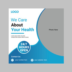 medical and health care social media post design