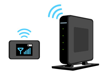 無線ルーターとポータブルWiFiでネット通信する