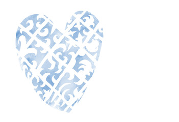   ハートレクタングル水彩