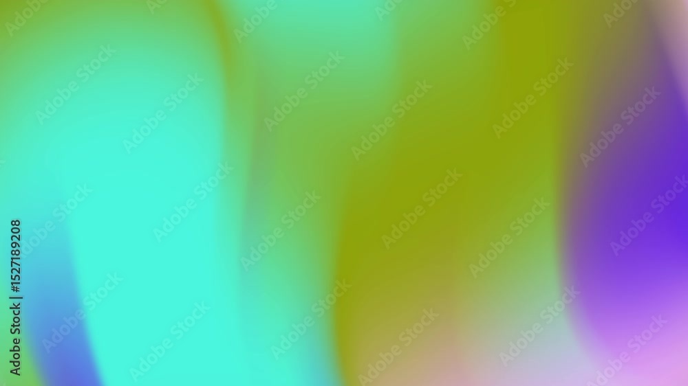 Poster cyan and yellow wavy gradient texture flows organically in a seamless loop, suitable for branding el