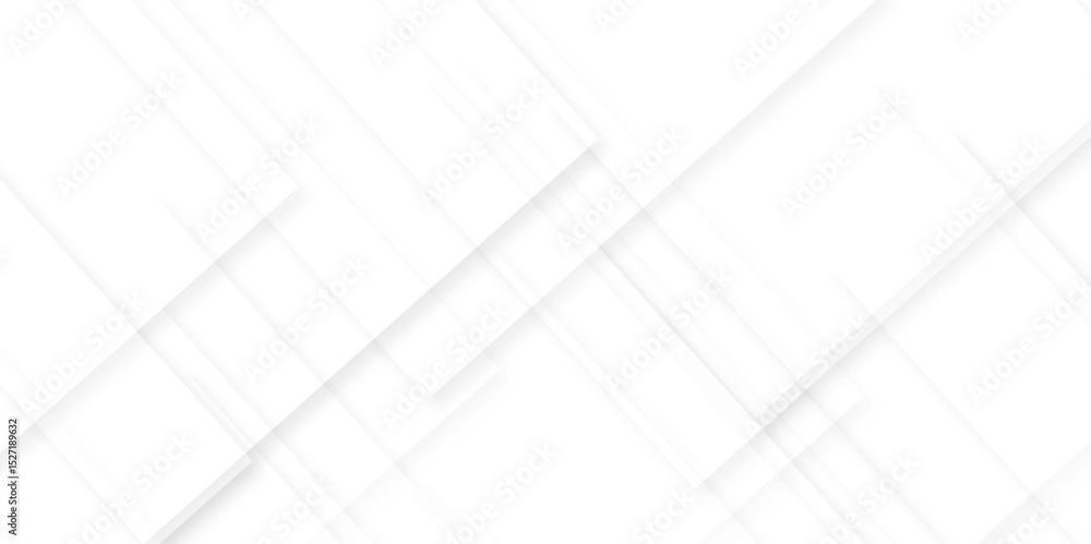 Poster modern abstract white and gray triangle design with layers of textured white transparent material in