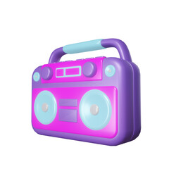 Obraz premium Radio Tape 3D Icon