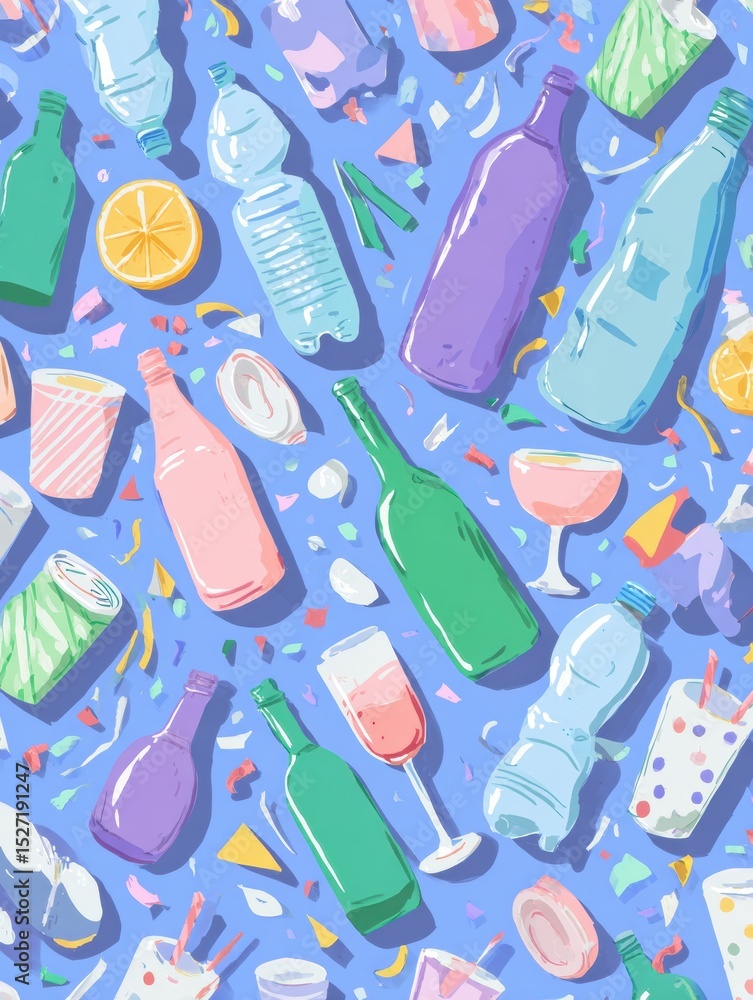 Aufkleber strategies for reducing plastic waste at events and parties with infographics showcasing effective t