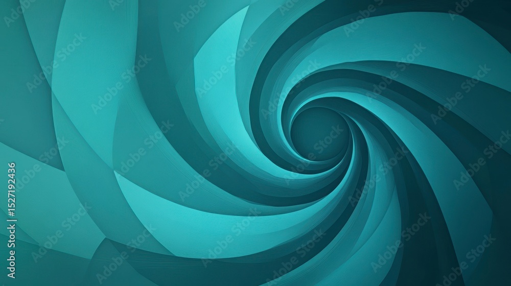 Wall mural abstract teal swirling vortex background.
