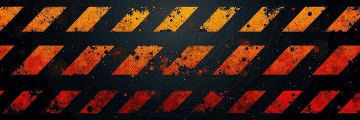 Distressed hazard stripes, grunge texture, dark background, vintage, grunge, faded