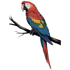 Fototapeta premium red and yellow macaw ara