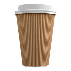 Paper coffee cup isolated on transparent background