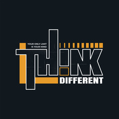 think different vector illustration typography 
