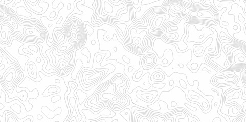 Vector geographic contour map. Topography map background. Black, white wave Seamless line. Topography relief. White wave paper curved reliefs abstract. Topographic map patterns, topography line map.	