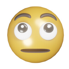 3D Rolling Eyes Emoji Icon