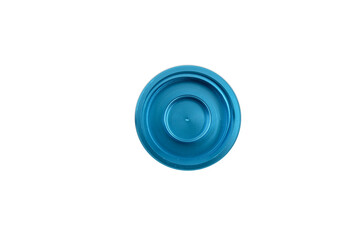 blue Motorcycle tank cover, rear view