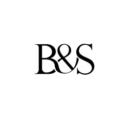 Initial Letter Logo. Ampersand Symbol. Logotype design. Simple Luxury Black Flat Vector BS