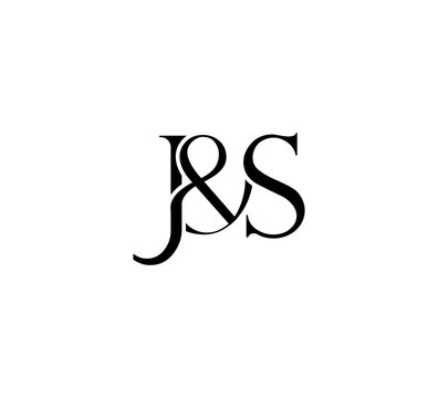 Initial Letter Logo. Ampersand Symbol. Logotype design. Simple Luxury Black Flat Vector JS