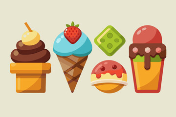 dessert icons including triple scoop