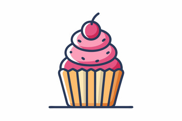 cupcake frosting swirl cherry topping