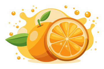 sliced orange fruit icon