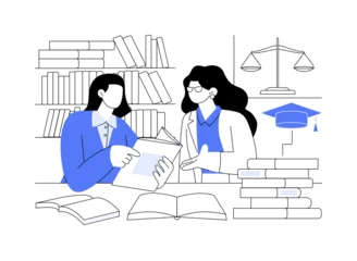 Fototapete Legal practice isolated cartoon vector illustrations. © Visual Generation