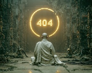 Meditating Monk Facing 404 Error