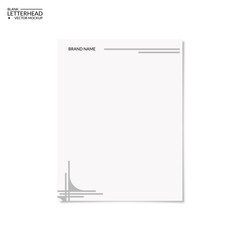 minimalist template of letterhead design
