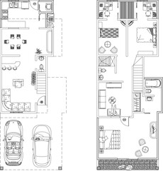 vector illustration of architectural design layout of simple classic vintage ethnic traditional house building 