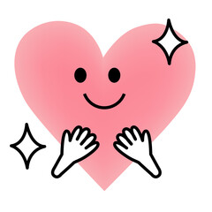 ピカピカの笑顔のハート