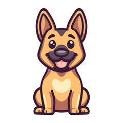 Obraz premium German Shepherd dog character cartoon vector