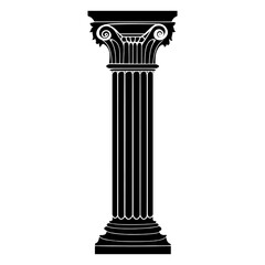 Fototapeta premium Thick Indian pillar architecture column architectural vector