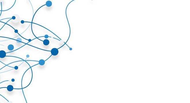 Blue abstrack background, an abstract design illustration of a molecular network pattern