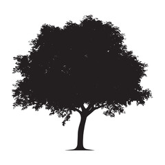 Fototapeta premium Decorative Alder Tree Silhouette for Design Use