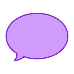 A Purple light speech bubble icon purple communication illustration vector