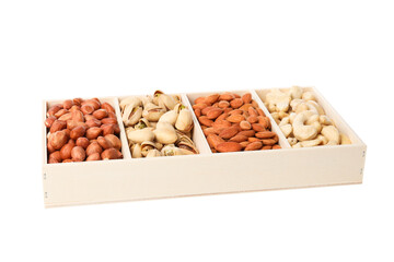 PNG, Assorted nuts, isolated on white background