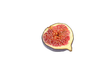 PNG,Fresh cut figs, isolated on white background