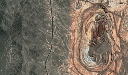 Chuquicamata Mine, Chile: Aerial View