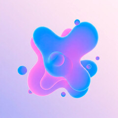Vibrant Abstract Liquid Shapes