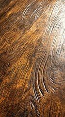 Textured Wooden Surface with Rich Brown Tones and Grain Patterns