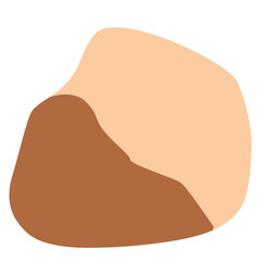 Flat desert rock illustration with two-tone color scheme, perfect for geology, outdoor scenery, or minimal earth-themed visual elements.

